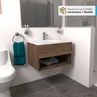 Lavamanos Trentino Blanco Con Mueble Rayo Elevado Sikuani 63X48Cm