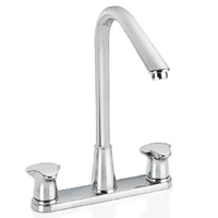 Grifería Lavaplatos 8 Pulgadas Sobreponer Triceta Aluvia Corona Consumo 5.7 l/min