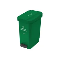 Caneca Plástica 22L Verde Para Organico Con Pedal