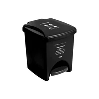 Caneca Plástica 20L Negro Para No Aprovechable Con Pedal