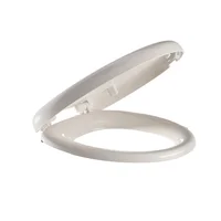 Asiento sanitario redondo Versátile bone cierre suave Corona, compatible con sanitarios líneas Smart, Montecarlo Advance, Manantial y Avanti