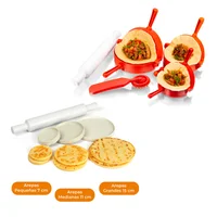 Combo 3 Moldes Empanadas + 3 Moldes Arepas + Rodillo