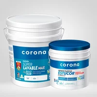 Combo Pintura Súper Lavable Tipo 1 Blanco 5 Galones + Estuco Plástico 6 Kg