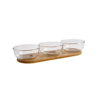 Set 3 Bowls+Base Bambu