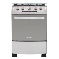 Estufa de Piso 60 cm 4 Puestos Gas Propano Acero Inoxidable