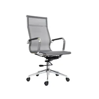 Silla Escritorio Ejecutiva Gris Apolo Espaldar Alto Bonno