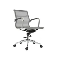 Silla Escritorio Ejecutiva Gris Apolo Espaldar Medio Bonno