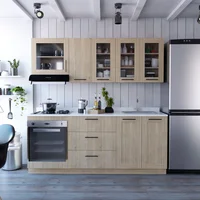 Just Home Collection Cocina Integral Solna 2.10 Metros Roveré Incluye Mesón Derecho con Estufa 4 Puestos a Gas + Campana + Horno Just Home Collection