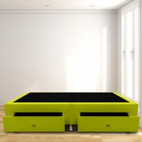 Base Cama Con Cajones Doble 140X190 Ecocuero Verde