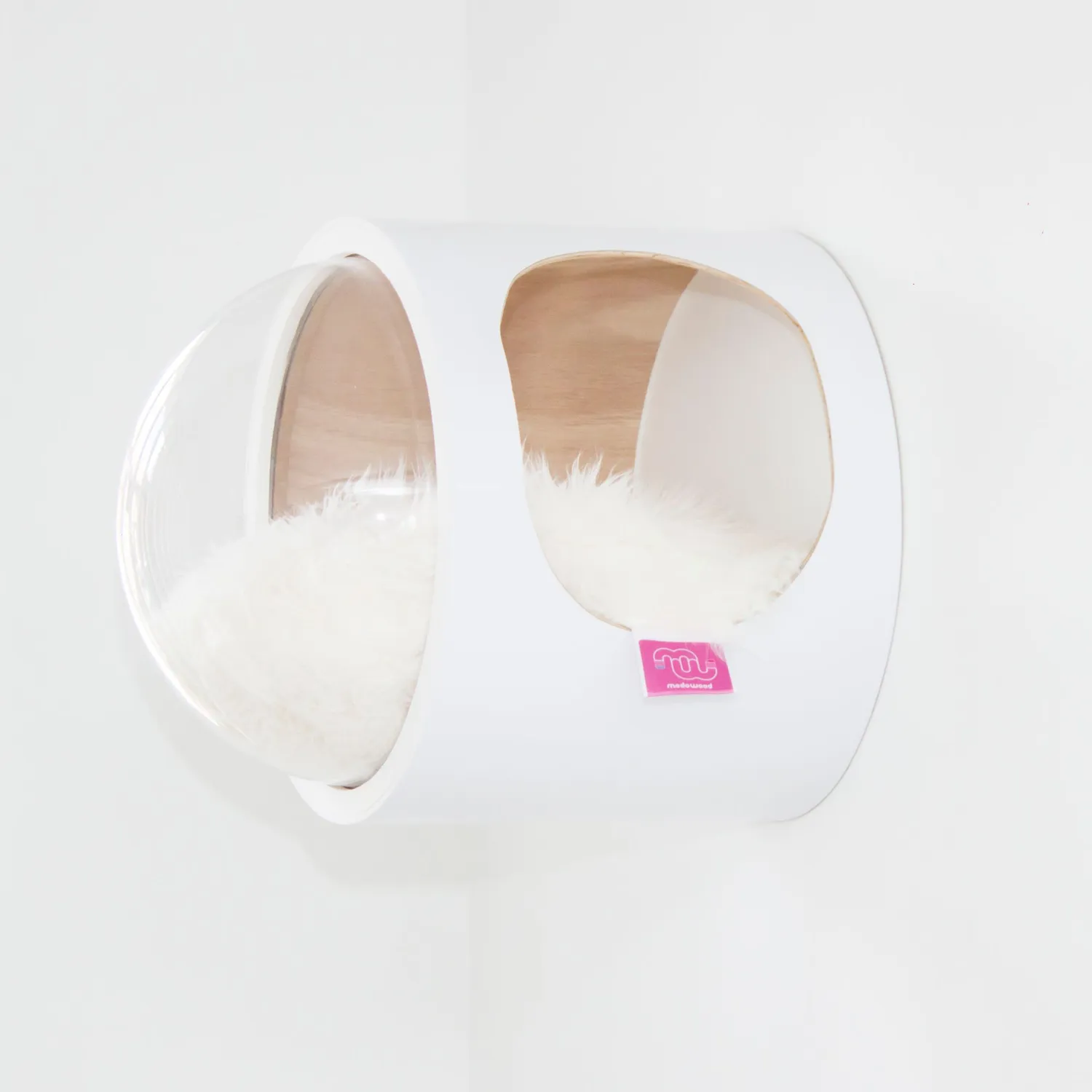 Casa Para Gatos Flotante 47X42X42Cm Pequeño Blanco 5