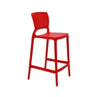 Silla Tramontina Safira Alta en Polipropileno y Fibra de Vidrio Rojo