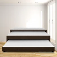 Cama Nido 3 Niveles Sencilla 100X190 Microfibra Café