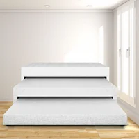 Cama Nido Triplex Doble 140X190 Ecocuero Blanco