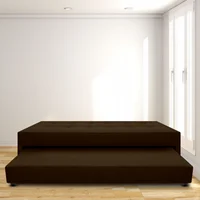 Cama Nido Jafar Semidoble 120X190 Ecocuero Café