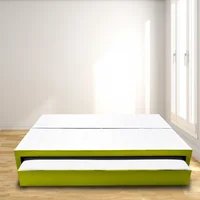 Cama Nido Dividida King 200X200 Ecocuero Verde