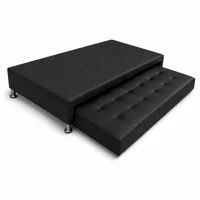Cama Nido Jafar Semidoble 120X190 Microfibra Negro