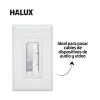 Toma Pasa Cables Con Cortina De Cepillo Halux