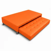 Cama Nido Jafar Sencilla 100X190 Ecocuero Naranja