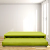 Cama Nido Jafar Doble 140X190 Ecocuero Verde