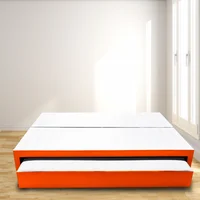Cama Nido Dividida Semidoble 120X190 Microfibra Naranja