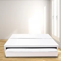 Cama Nido Dividida Doble 140X190 Ecocuero Blanco