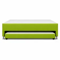 Cama Nido Sencilla 100X190 Ecocuero Verde