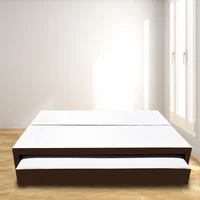 Cama Nido Dividida Doble 140X190 Ecocuero Café