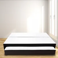 Cama Nido Dividida Queen 160X190 Microfibra Negro