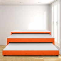 Cama Nido 3 Niveles Doble 140X190 Microfibra Naranja