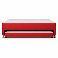 Cama Nido Sencilla 90X190 Ecocuero Rojo