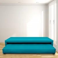 Cama Nido Jafar Sencilla 90X190 Microfibra Azul