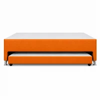 Cama Nido Sencilla 90X190 Ecocuero Naranja