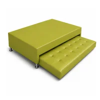 Cama Nido Jafar Doble 140X190 Ecocuero Verde