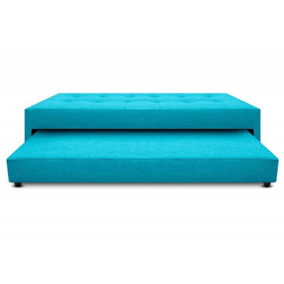 Cama Nido Jafar Doble 140X190 Ecocuero Azul - Homecenter.com.co