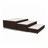 Cama Nido 3 Niveles Semidoble 120X190 Microfibra Café