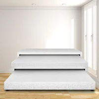 Cama Nido 3 Niveles Sencilla 100X190 Ecocuero Blanco