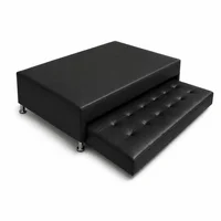 Cama Nido Jafar Doble 140X190 Microfibra Negro