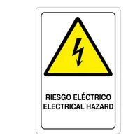 Señal Riesgo Eléctrico 22X15Cm Vinilo Adhesivo