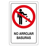 Señal No Arrojar Basuras 32.5X22.5 Cm