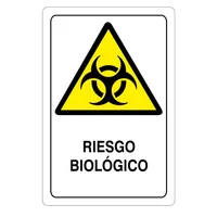 Señal Riesgo Biológico 32.5X22.5Cm Vinilo Adhes