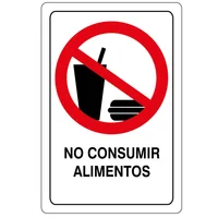 Señal No Consumir Alimentos 22X15Cm
