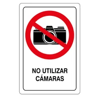 Señal Reglamentaria No Utilizar Cámaras 22X15Cm