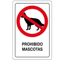 Señal Prohibido Mascotas 32.5X22.5 Cm