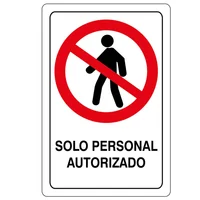 Señal Solo Personal Autorizado 22X15Cm