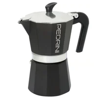 Cafetera 12 Tazas 45cc Moka Espress Negra Pedrini