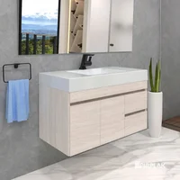 Mueble Viteli Cierre Lento Mali Con Lavamanos Oslo 94X48 Cm Blanco