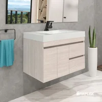 Mueble Viteli Cierre Lento Mali Con Lavamanos Oslo 79X48 Cm Blanco