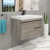 Mueble Viteli Cierre Lento Tambo Con Lavamanos Siena 79X48 Cm Blanco