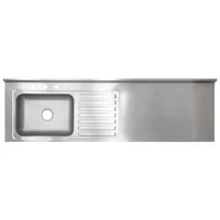 Lavaplatos Sobreponer 200X60 Acero Inox Sati Izquie