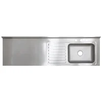 Lavaplatos Sobreponer 200X60 Acero Inox Satin Dere